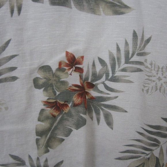 Summa vintage Men Hawaiian camp shirt p2p 24 L aloha luau tropical linen blend - Picture 9 of 10